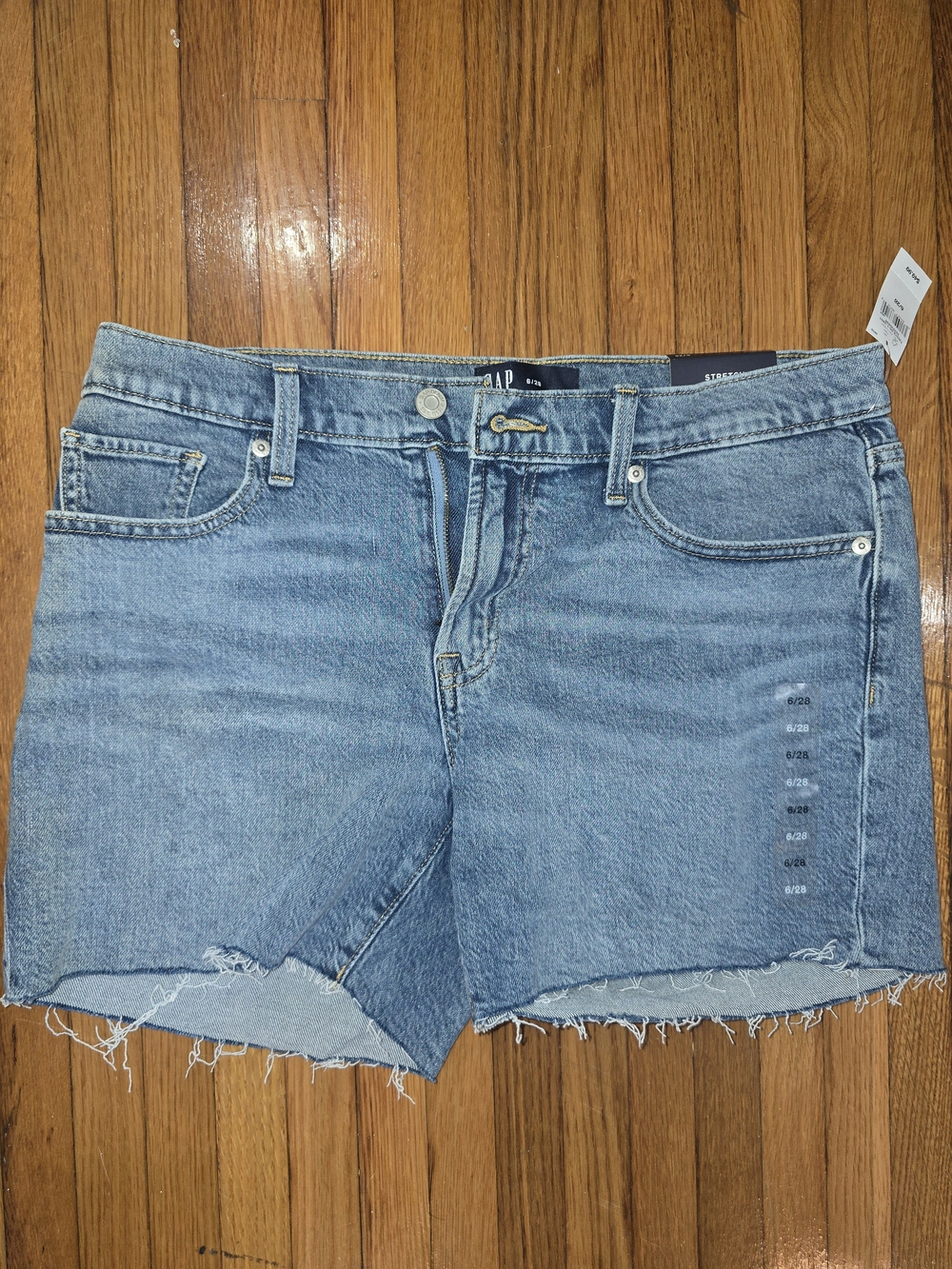 GAP Light Blue Distressed Denim Cutoff Shorts